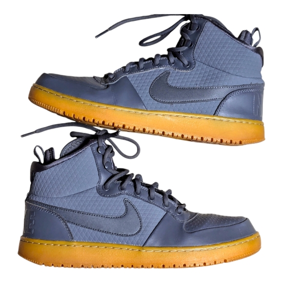 Nike Other - Nike Court Borough Mid Winter Sneakers Grey Gum AA0547-001 Mens Size 9.5